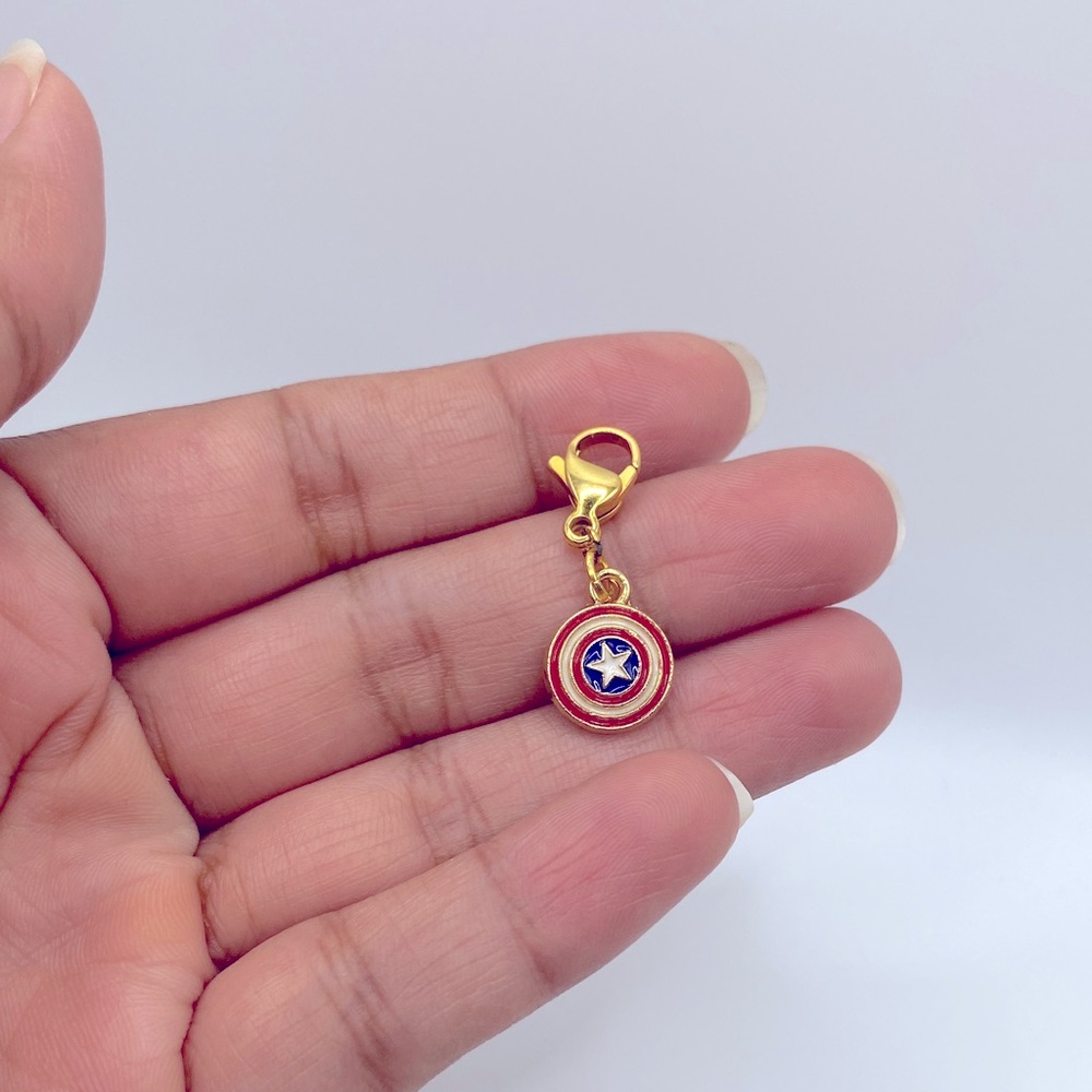 Marvel Inspired Captain America Shield Charm